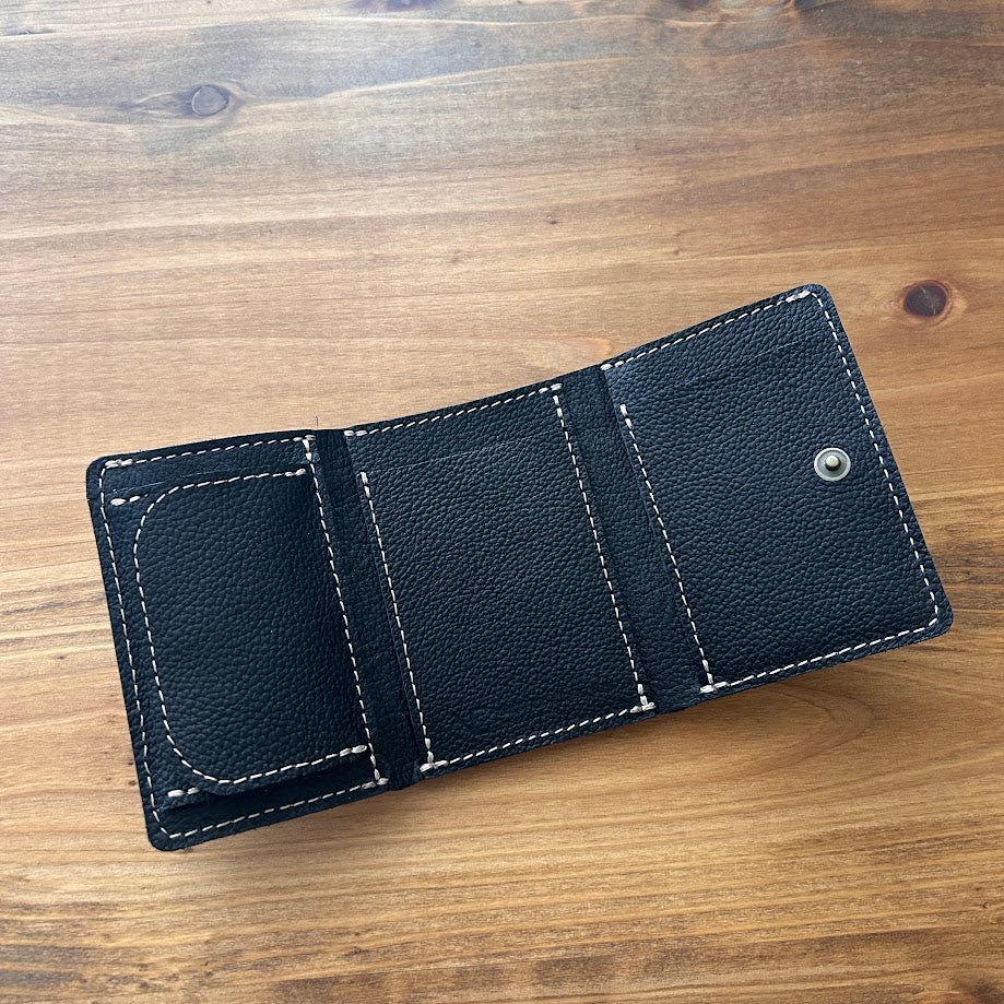 【訳あり品14】 ミニ財布 姫路レザーBLACK NC3783S
