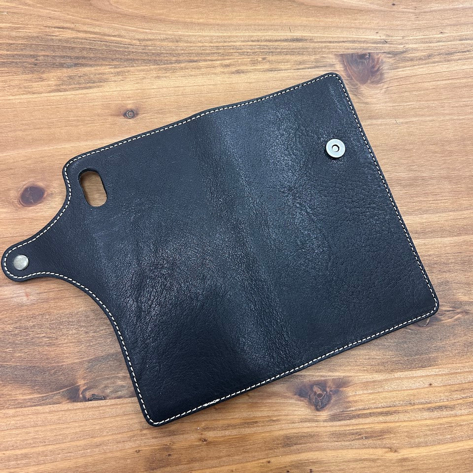 【訳あり品20】iPhone11ProMax用ケース 栃木レザー BLACK nc3923