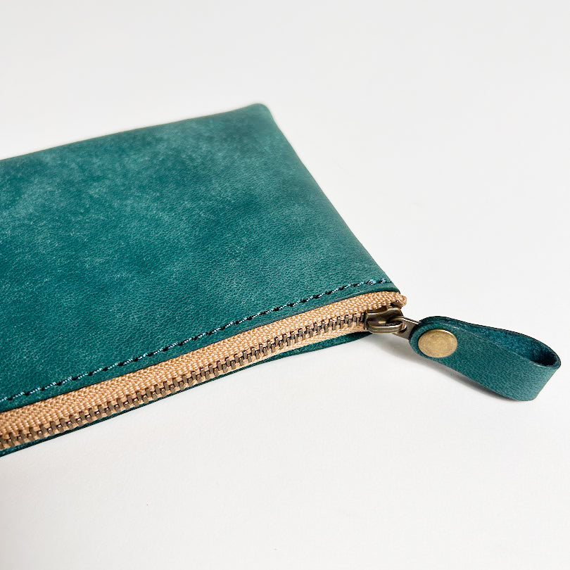 【訳あり品4】 L字ファスナー薄型ミニ財布 イタリアンレザー COBALT NC3746w