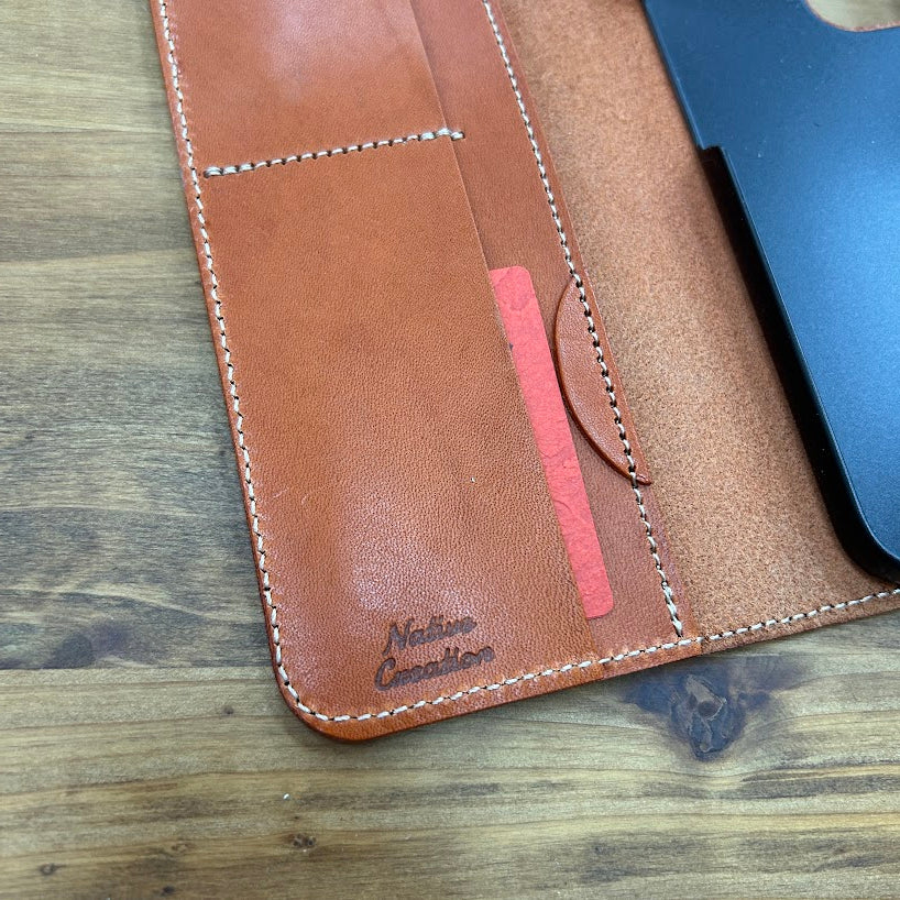 【訳あり品21】iPhone 14 Pro Max用ケース 栃木レザー ORANGE nc3932