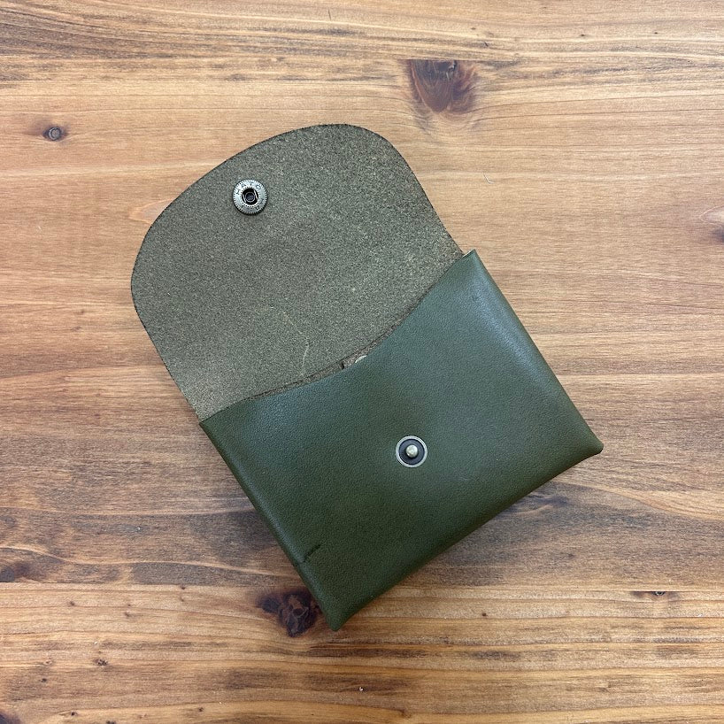 【訳あり品22】コンパクト財布 栃木レザー OLIVE NC3759