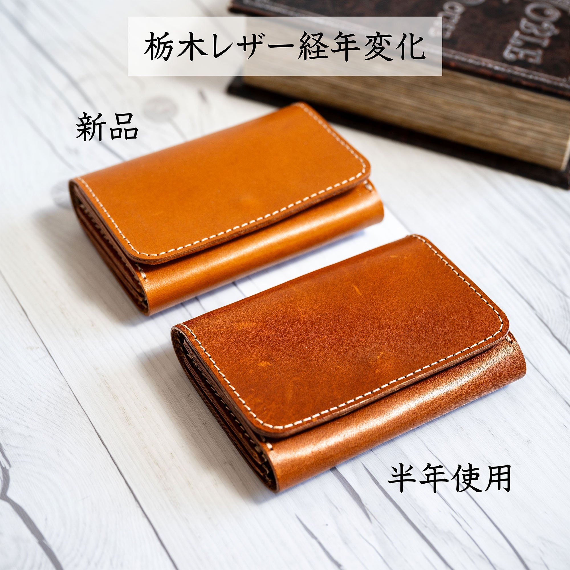 Soft Shrink Oil Leather Compact Wallet NC3771V