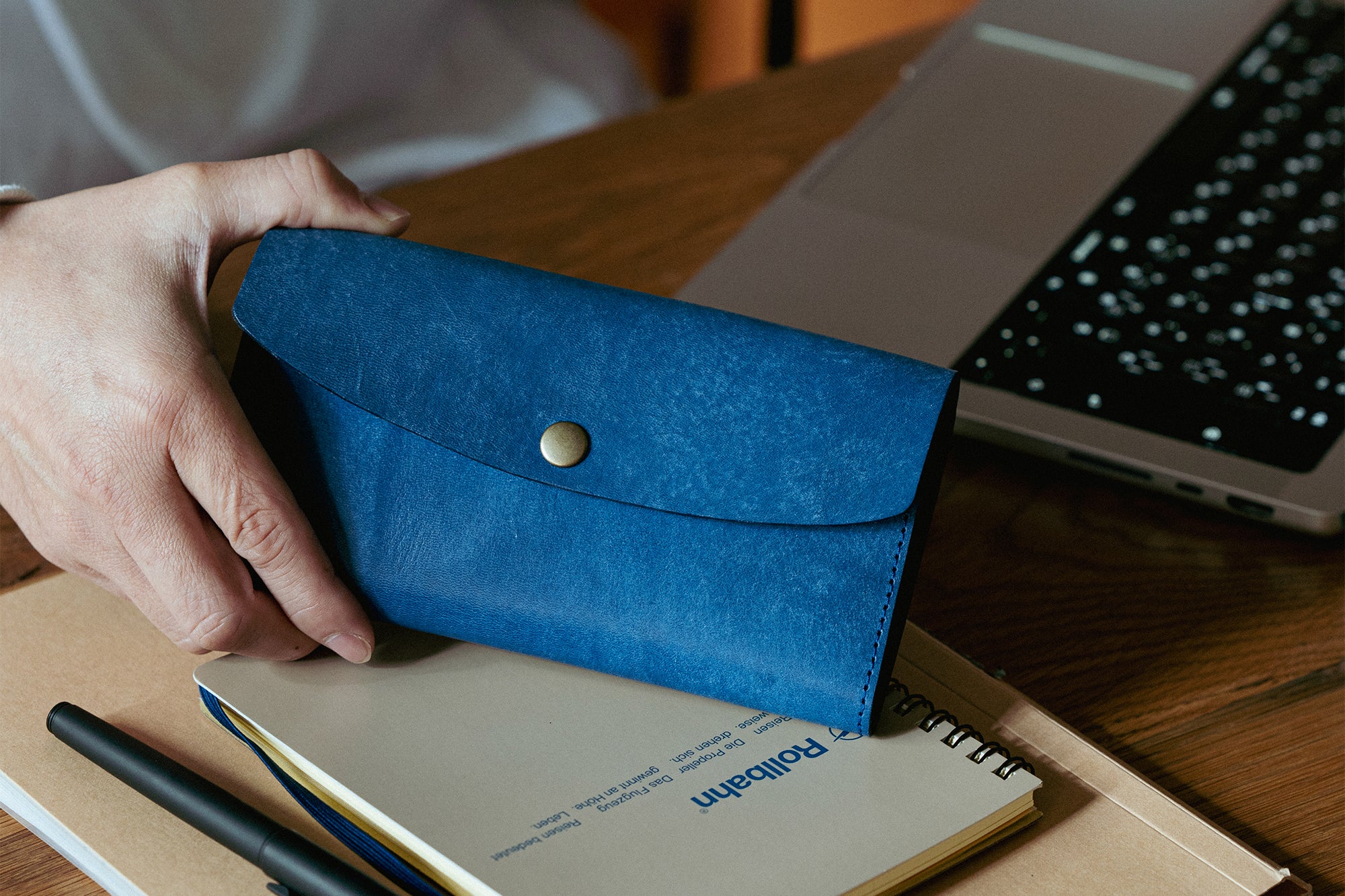 ナチュラルレザー メモパッドカバー ( RHODIA No.11 専用 ) 栃木レザー