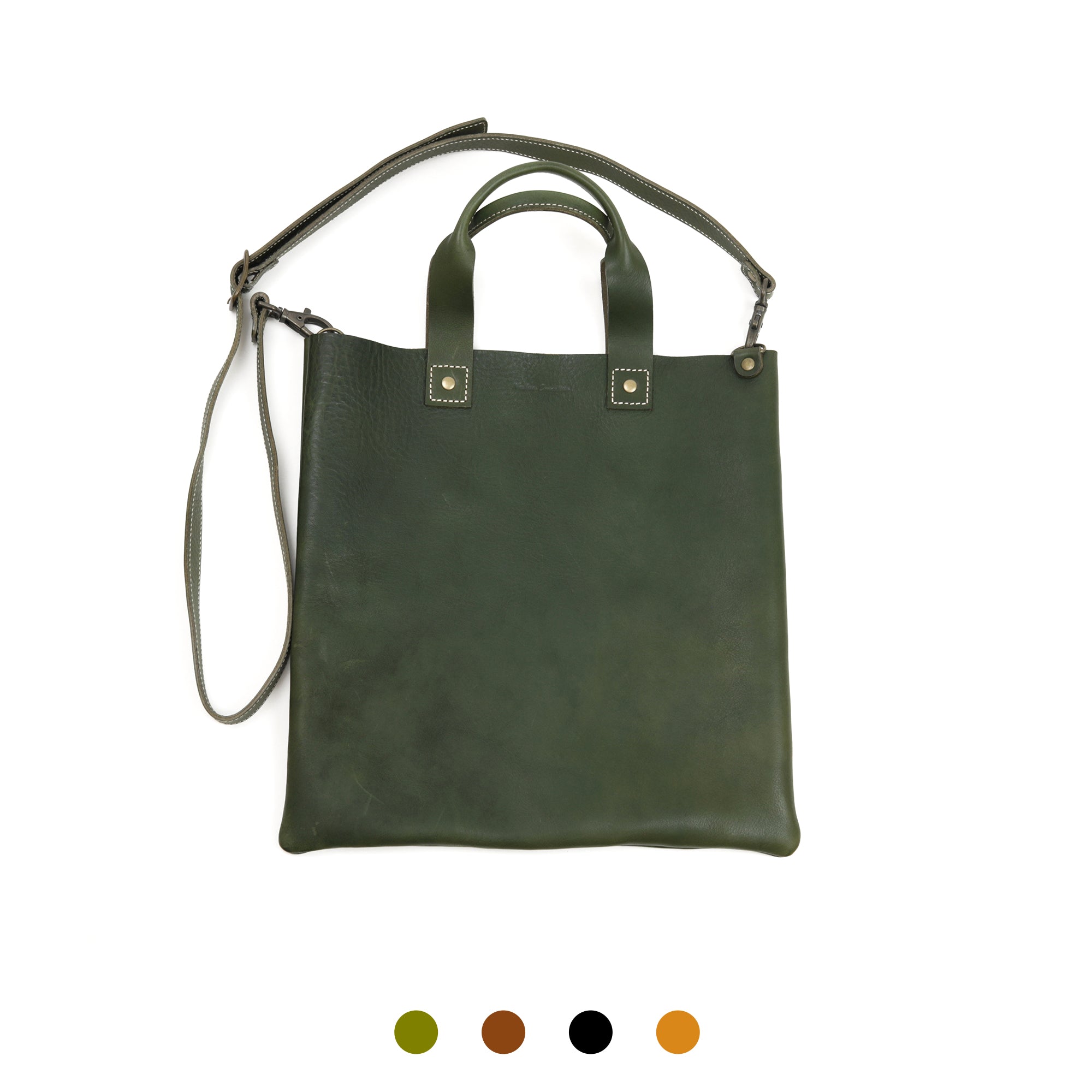 Soft Shrink Oil Leather Shoulder Tote Bag NC3415V