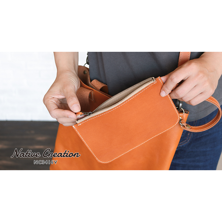 Soft Shrink Oil Leather Inner Pouch NC3416V