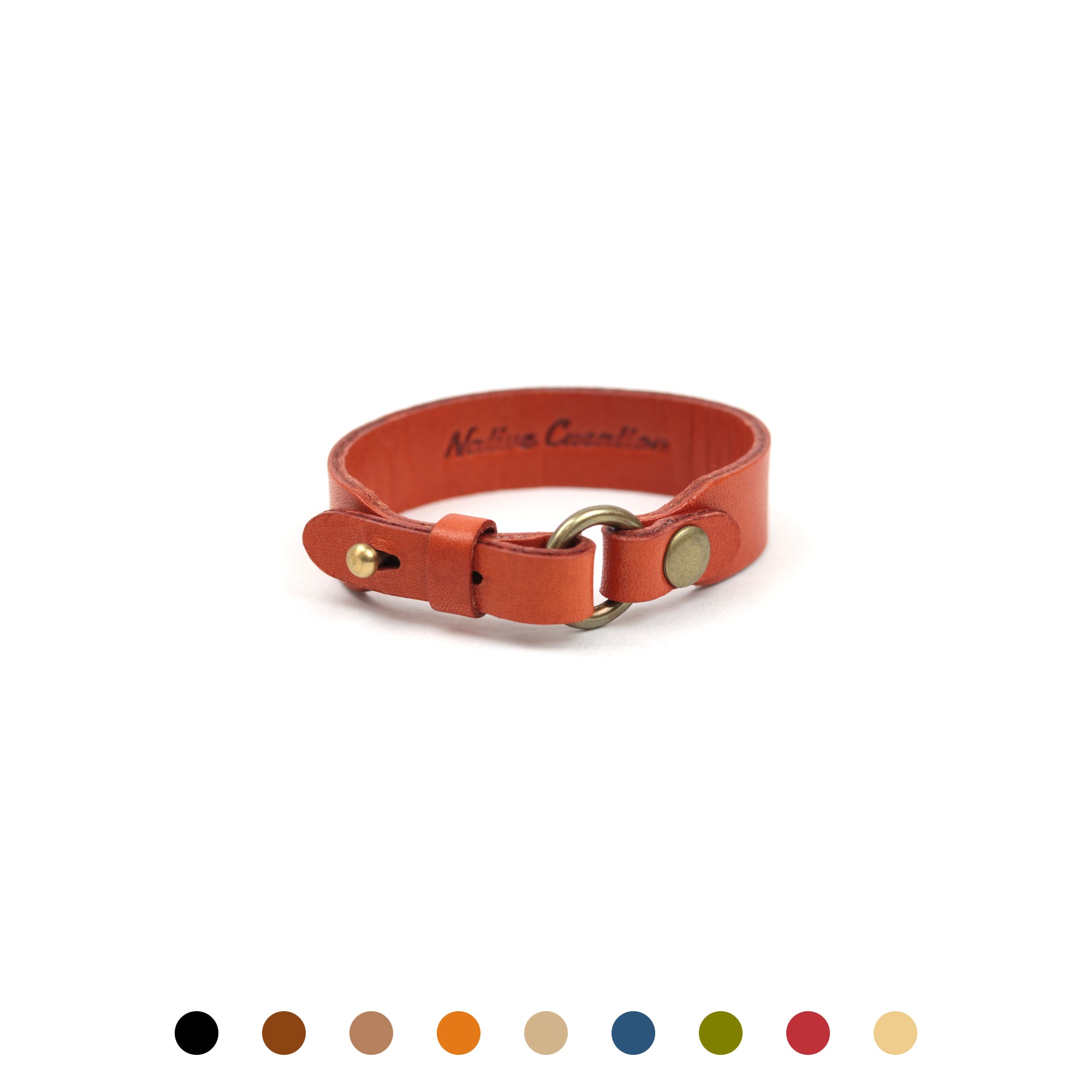 Two-step size adjustable leather bracelet NC3609