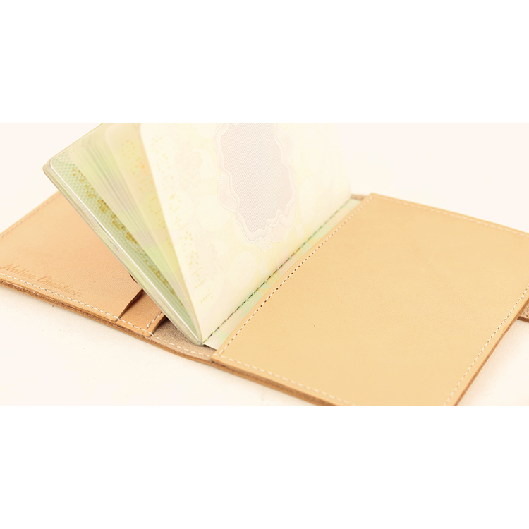 Natural leather passport case NC3705-NTR