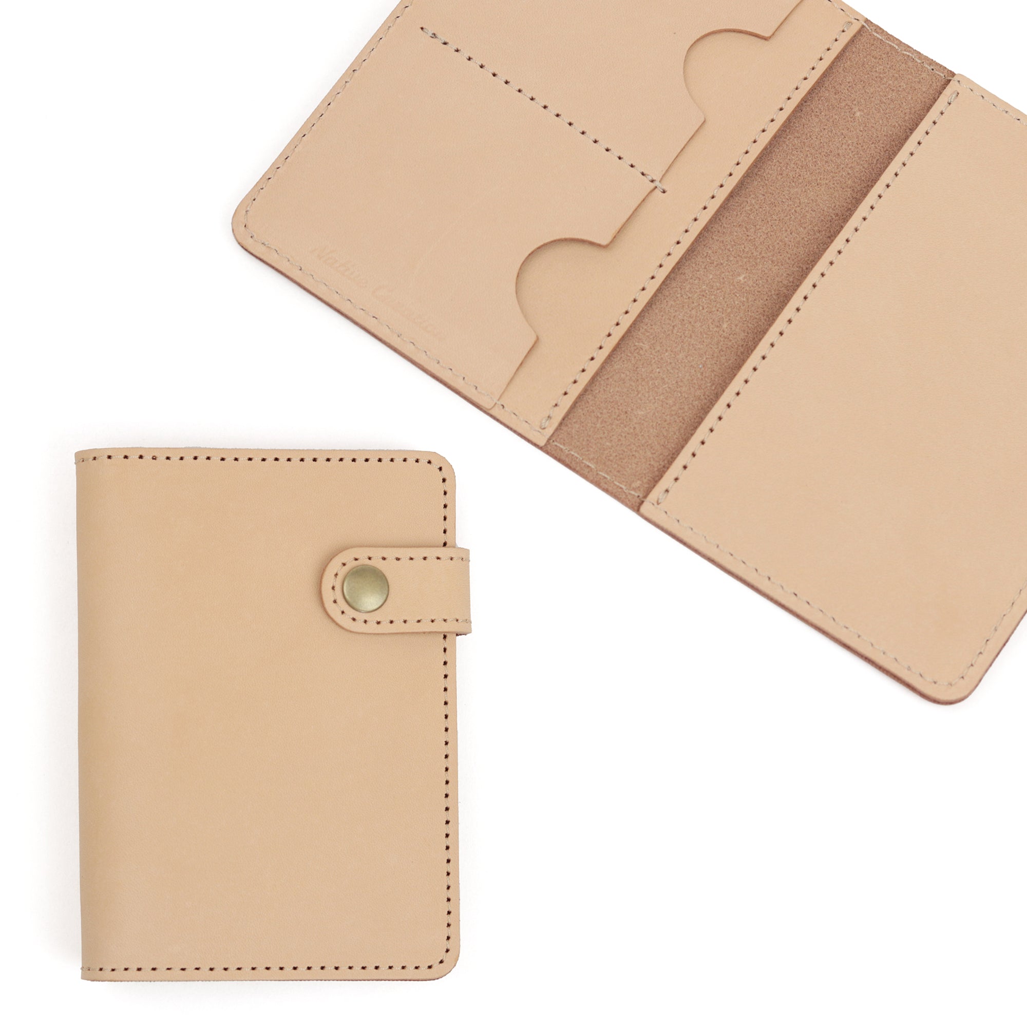 Natural leather passport case NC3705-NTR