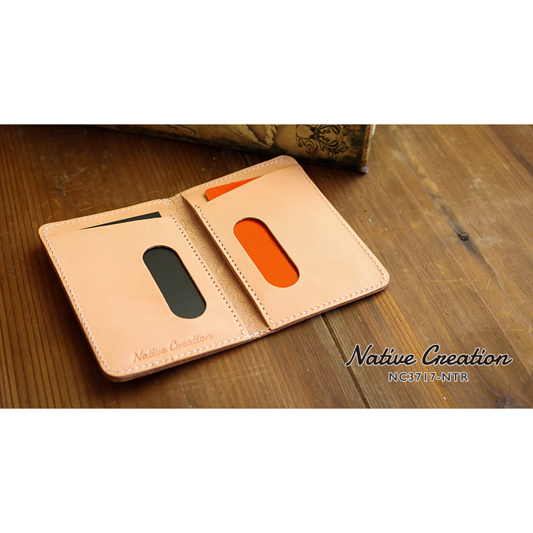 Natural leather pass/card case NC3717-NTR