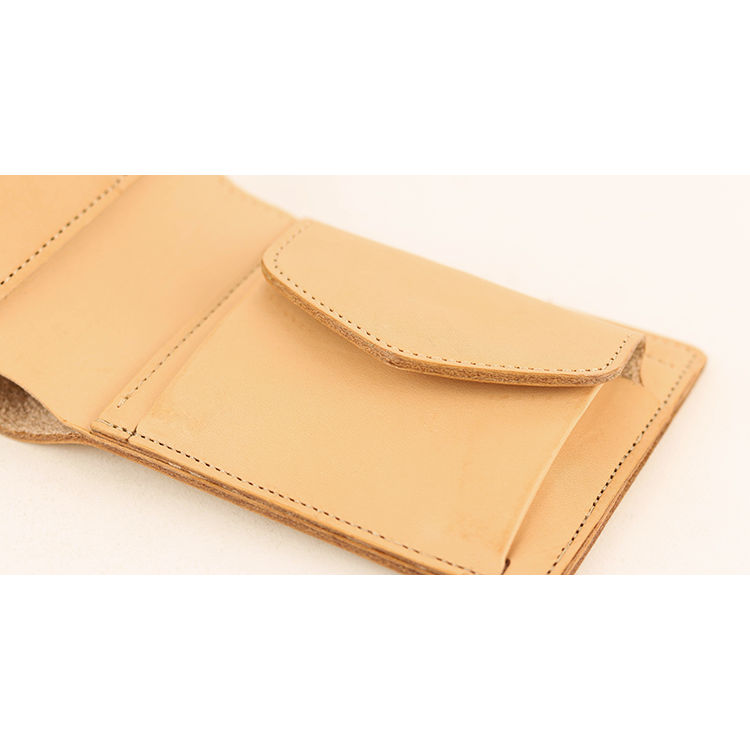 Natural leather bi-fold wallet NC3731-NTR