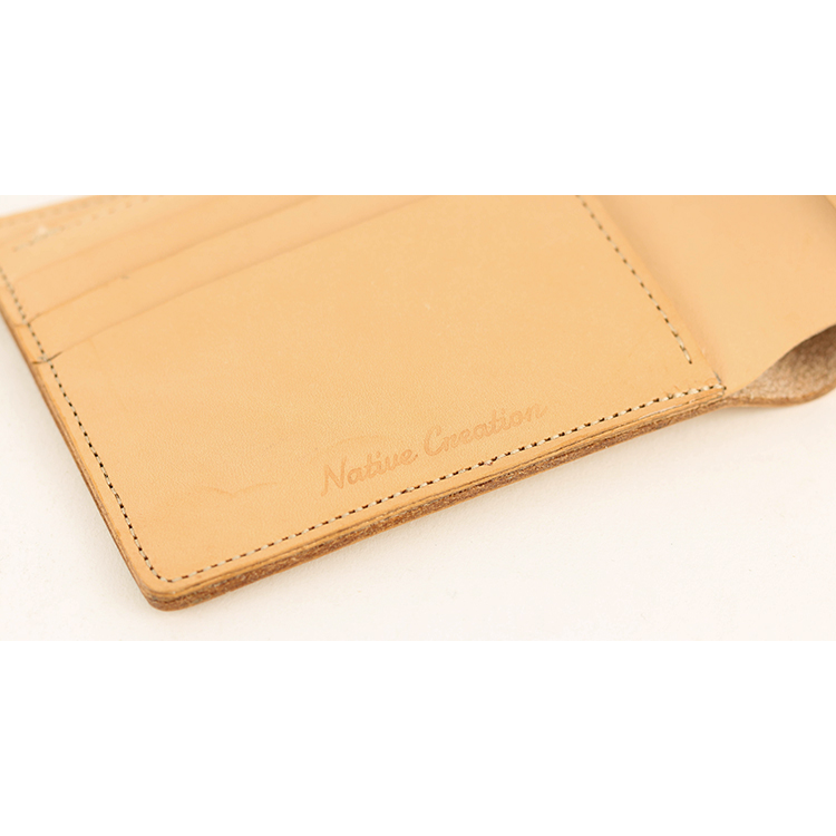 Natural leather bi-fold wallet NC3731-NTR