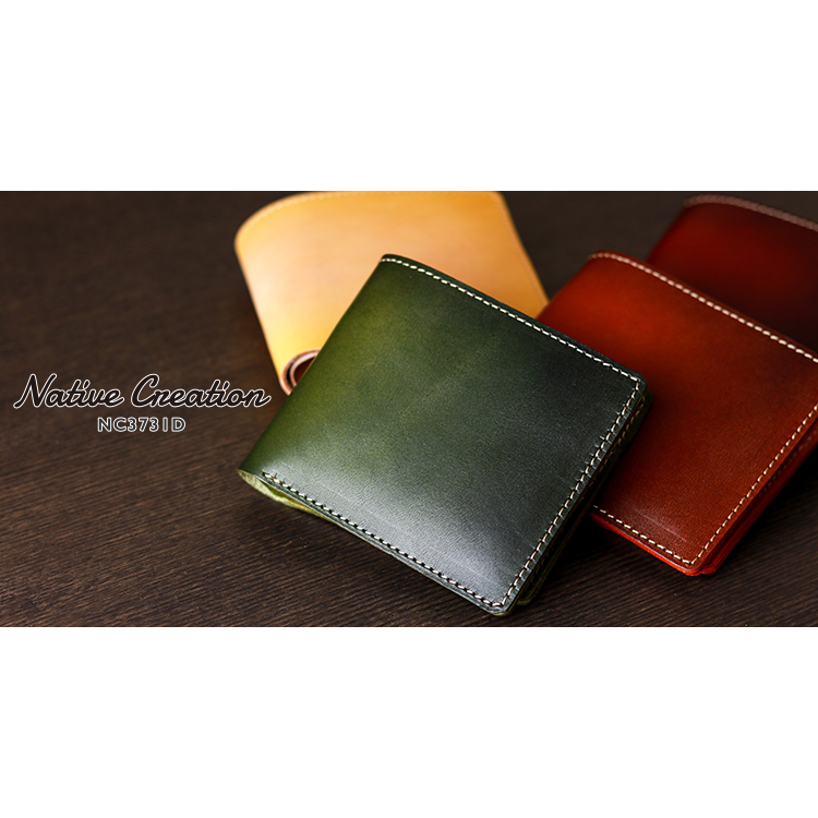 Antique dyed bi-fold wallet NC3731D