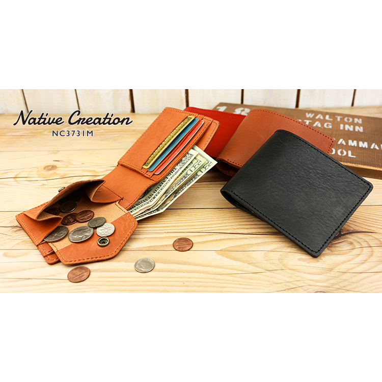 Soft Shrink Oil Leather Bi-fold Wallet NC3731M