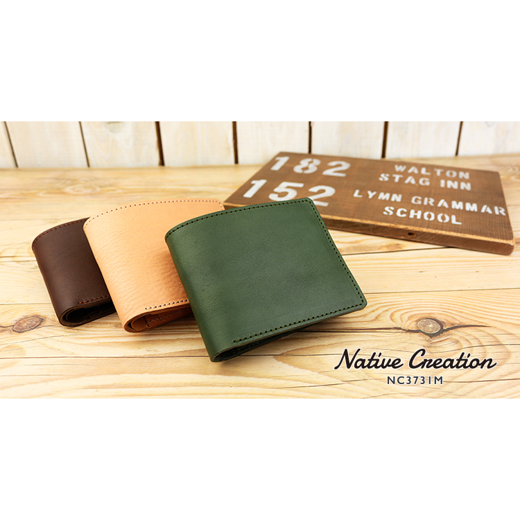 Soft Shrink Oil Leather Bi-fold Wallet NC3731M