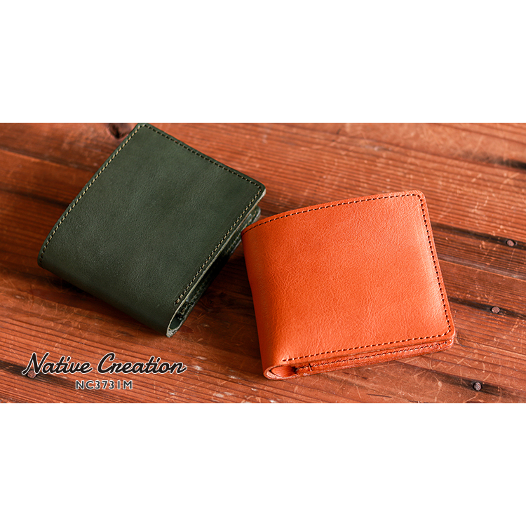 Soft Shrink Oil Leather Bi-fold Wallet NC3731M