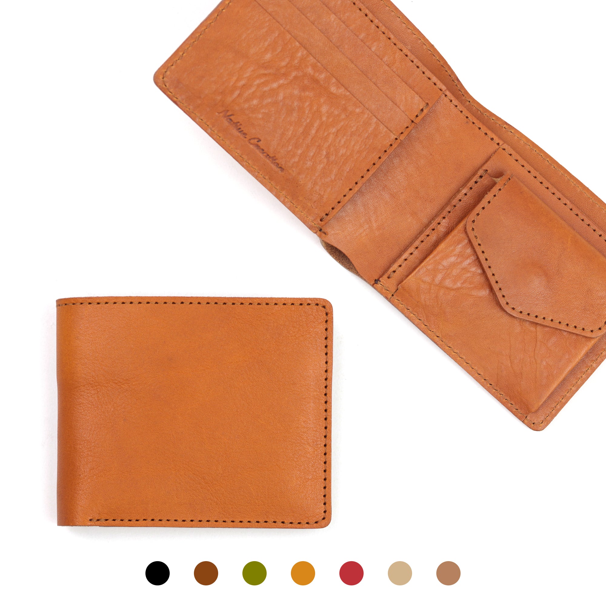 Soft Shrink Oil Leather Bi-fold Wallet NC3731M