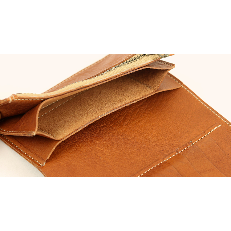 Soft Shrink Oil Leather Tri-fold Wallet NC3736