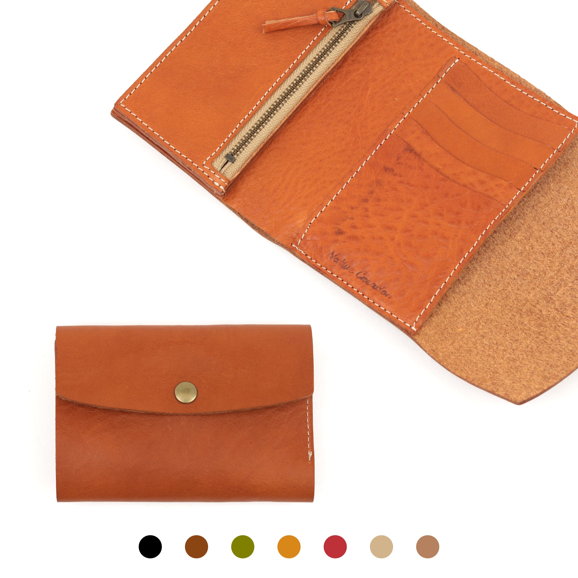 Soft Shrink Oil Leather Tri-fold Wallet NC3736