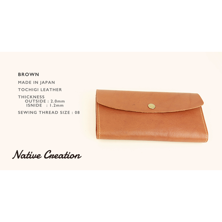 Soft Shrink Oil Leather Tri-Fold Long Wallet NC3738 