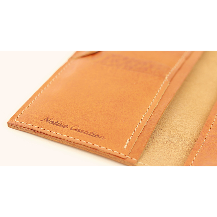 Soft Shrink Oil Leather Tri-Fold Long Wallet NC3738 