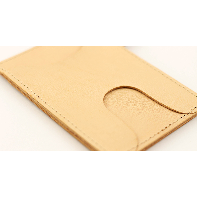 Natural leather card/pass case NC3744-NTR