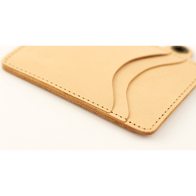 Natural leather card/pass case NC3744-NTR