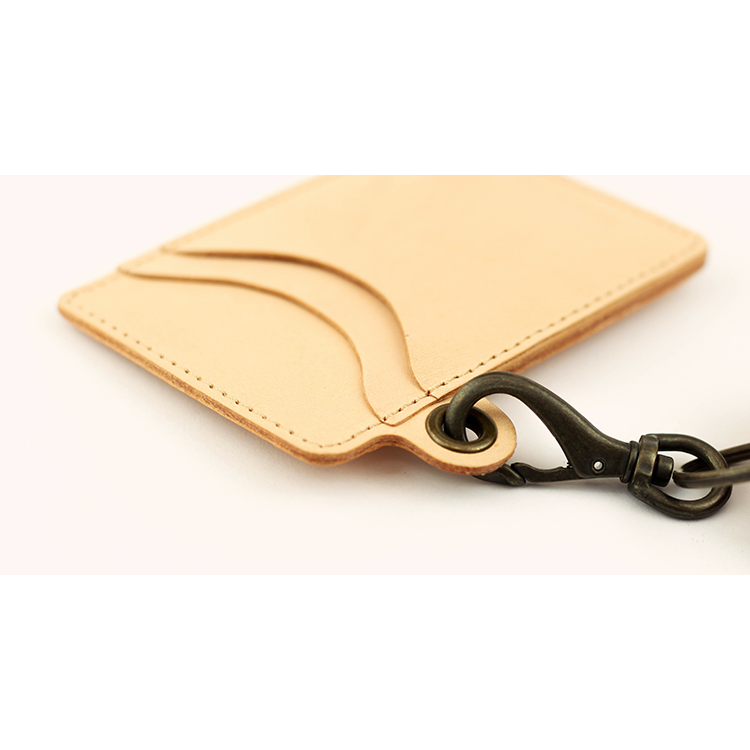 Natural leather card/pass case NC3744-NTR