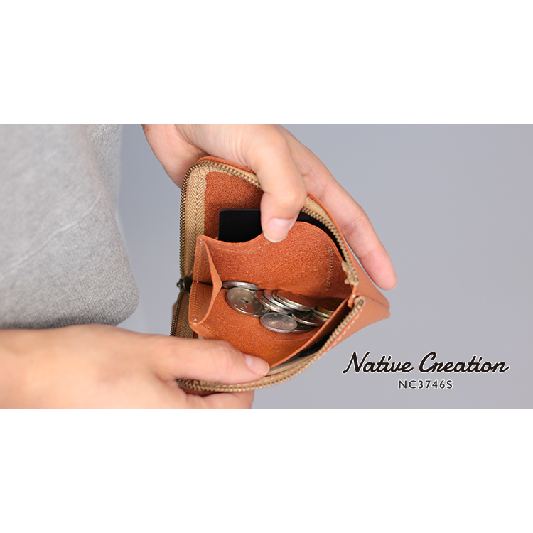 L字ファスナー薄型ミニ財布 姫路レザー NC3746S