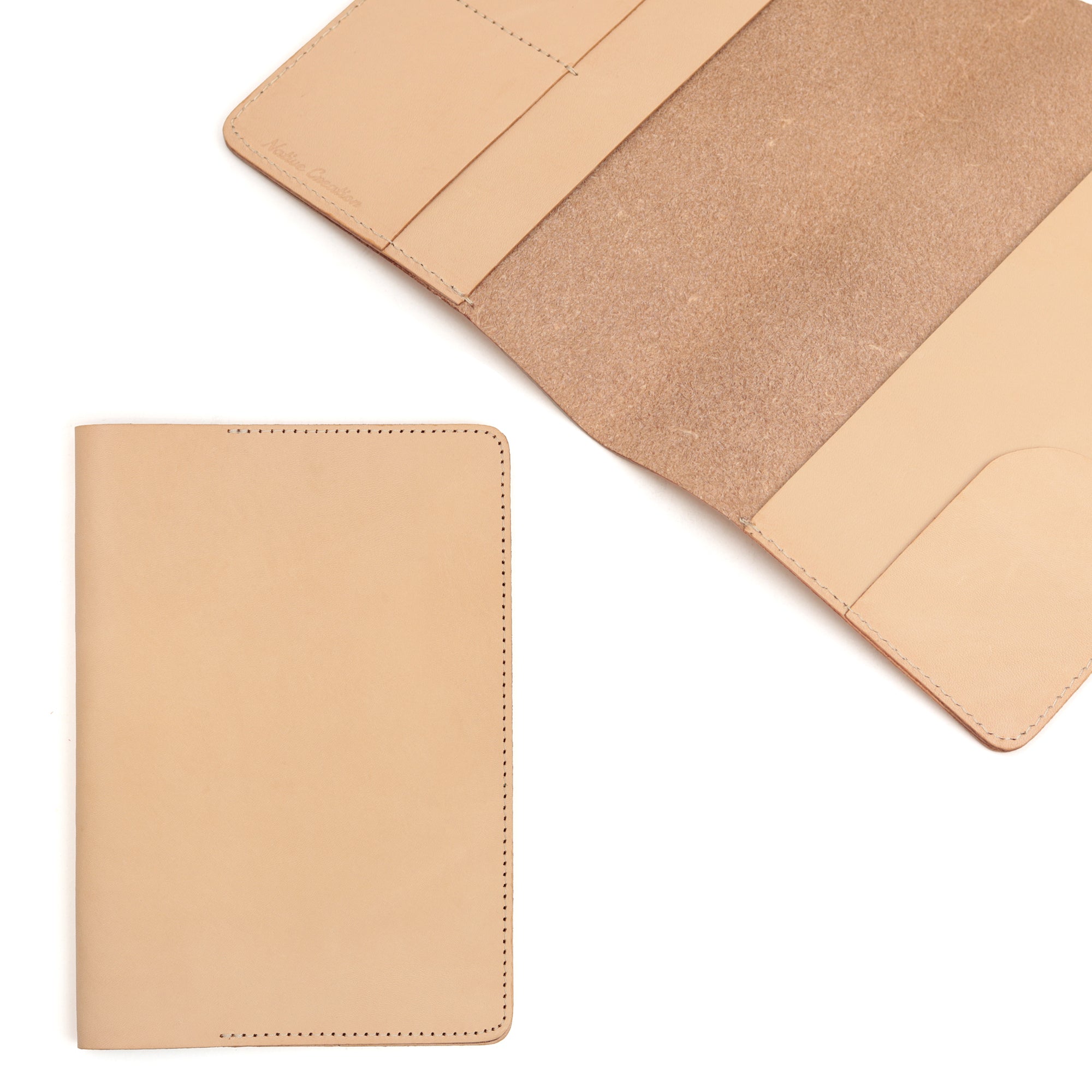 Natural leather notebook cover A5 size NC3752-NTR