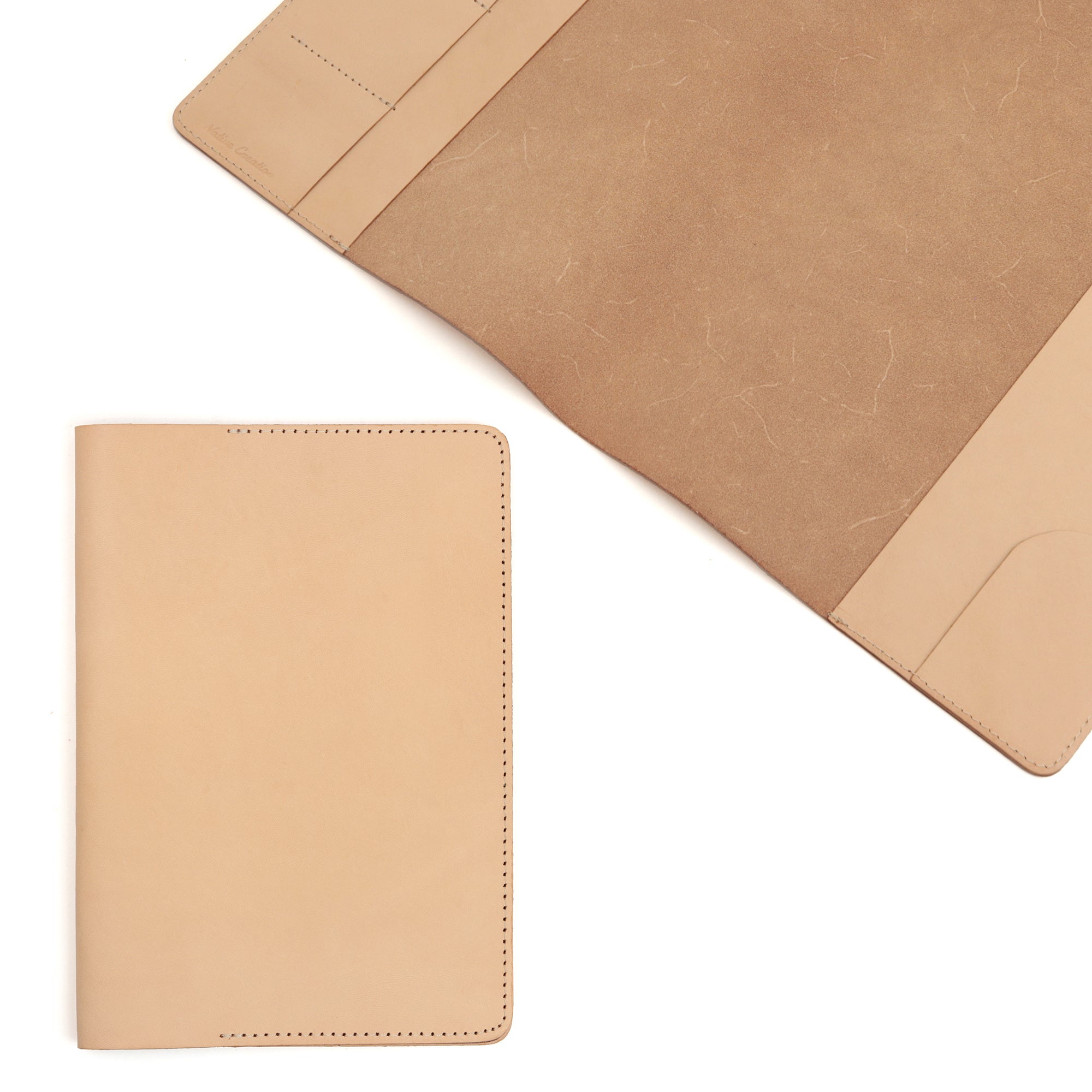 Natural leather notebook cover A4 size NC3754-NTR