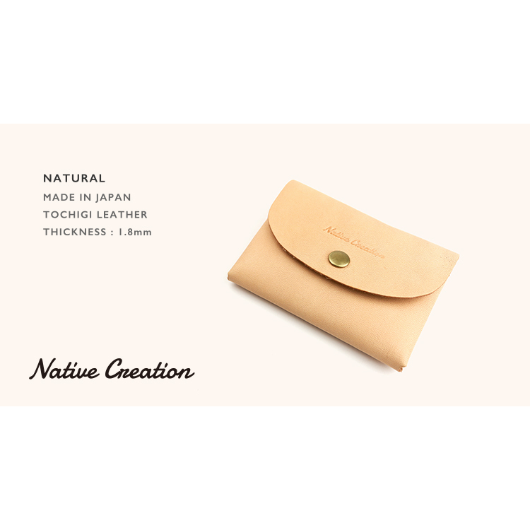 Natural leather compact wallet NC3759-NTR