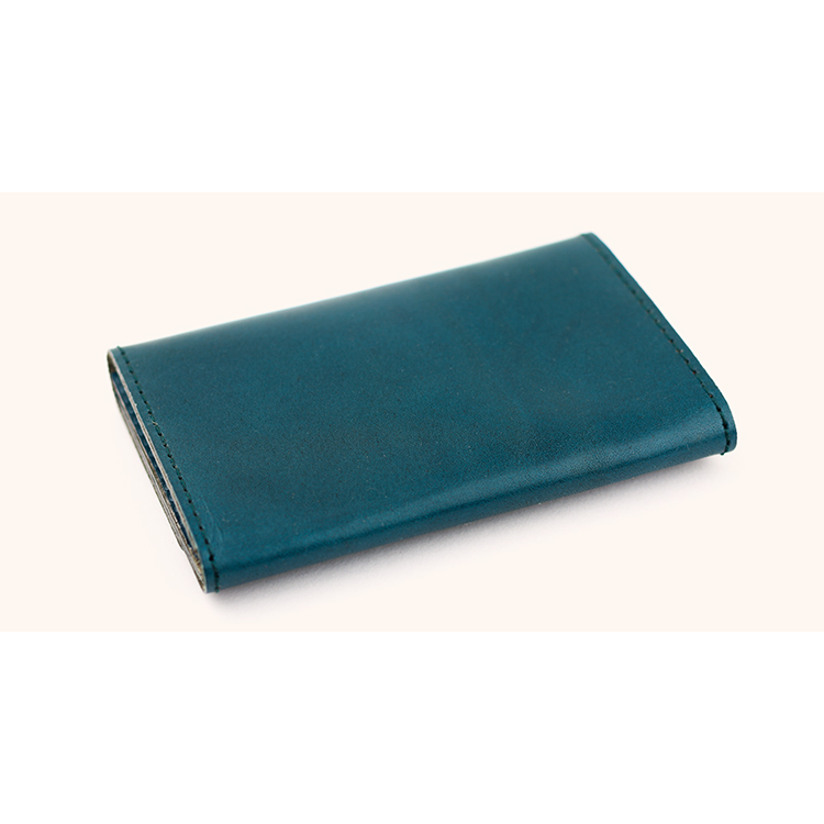 Leather card case with two stitch colors to choose from NC3769