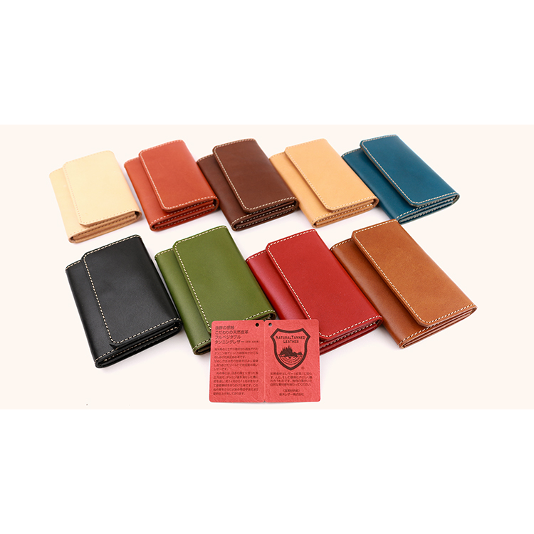 Leather card case with two stitch colors to choose from NC3769