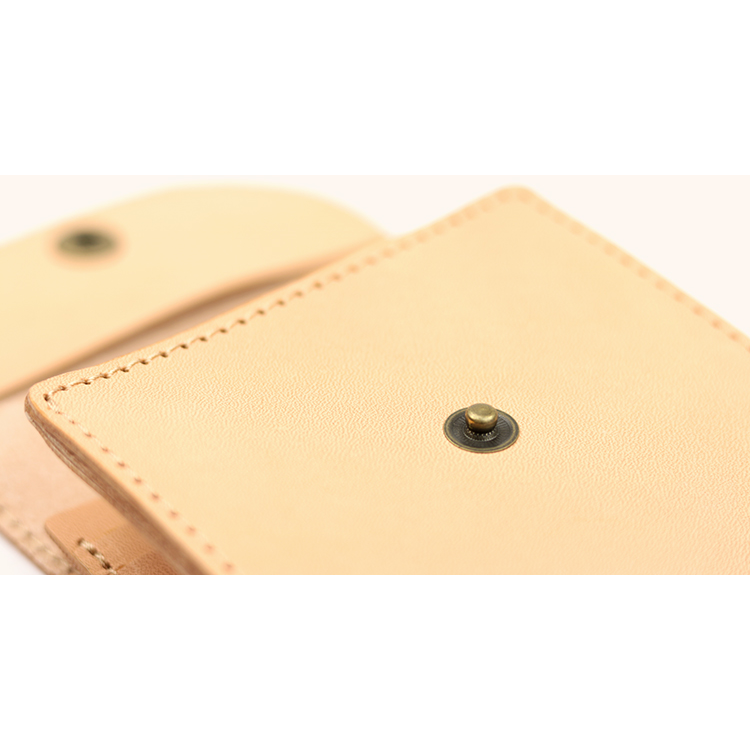 Natural leather compact wallet NC3771-NTR