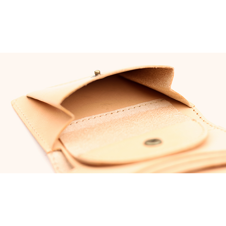 Natural leather compact wallet NC3771-NTR