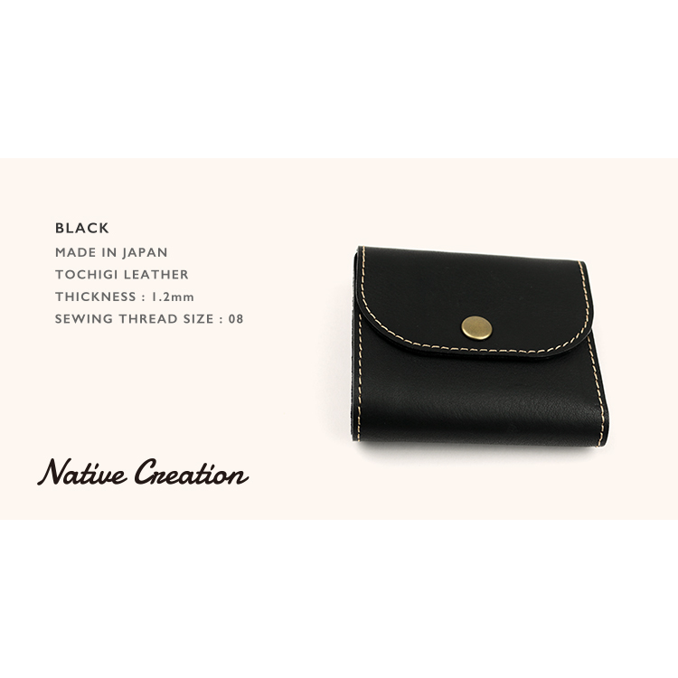 Soft Shrink Oil Leather Compact Wallet NC3771V