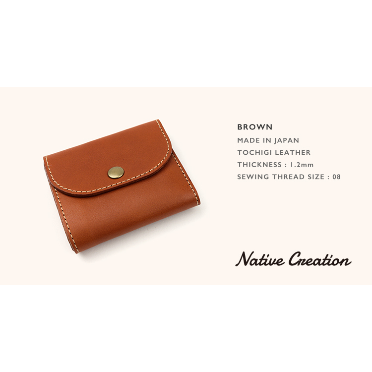 Soft Shrink Oil Leather Compact Wallet NC3771V