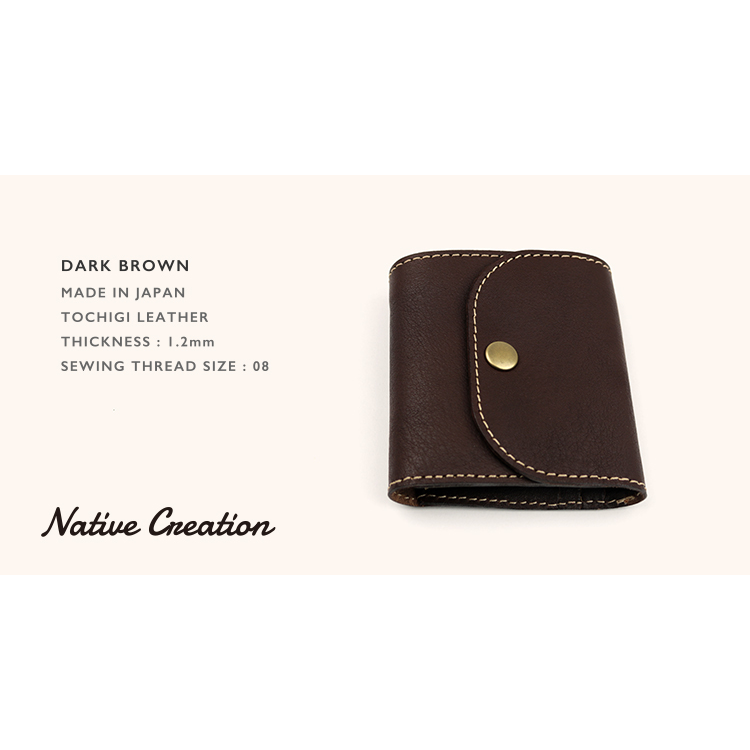 Soft Shrink Oil Leather Compact Wallet NC3771V