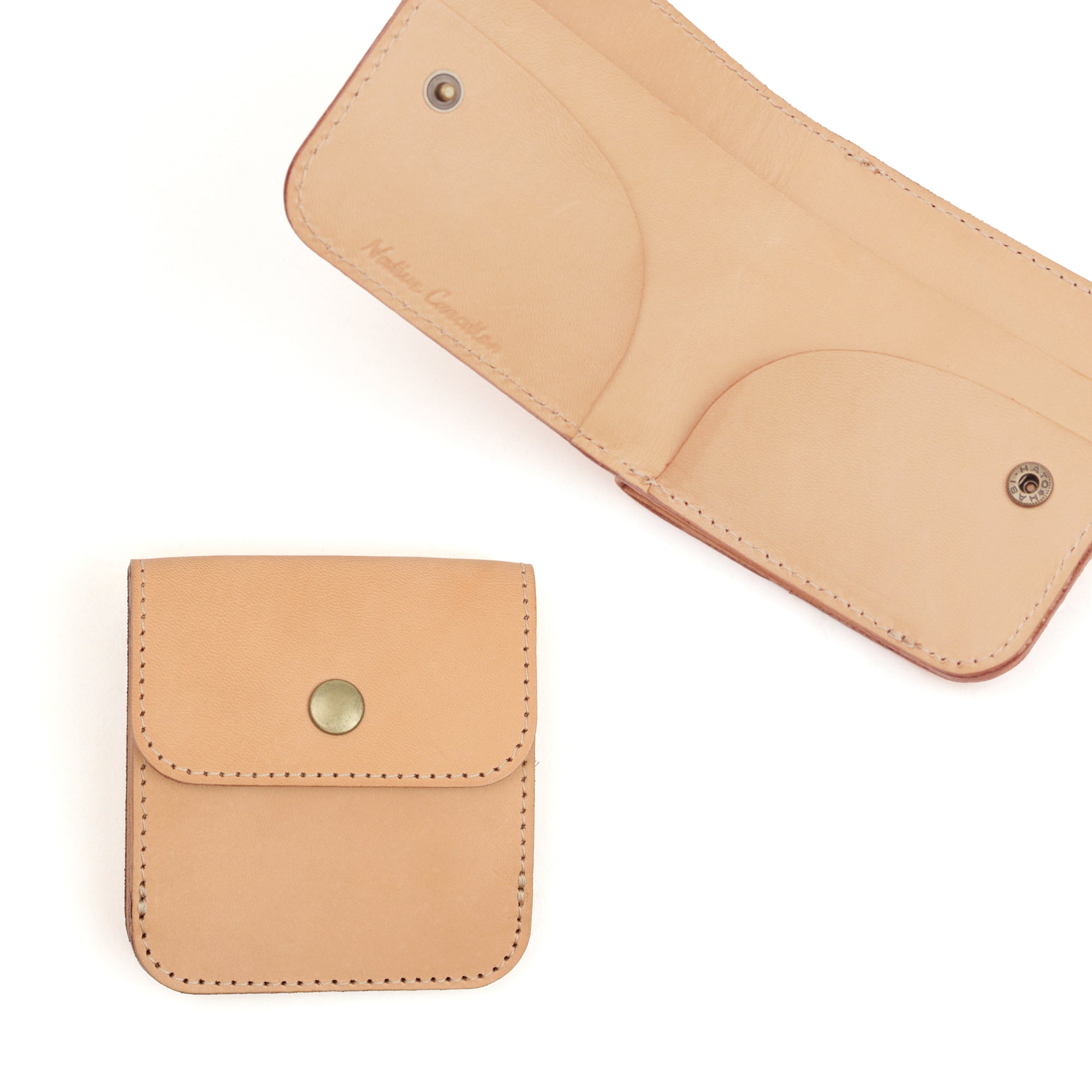 Natural leather bi-fold wallet NC3775-NTR