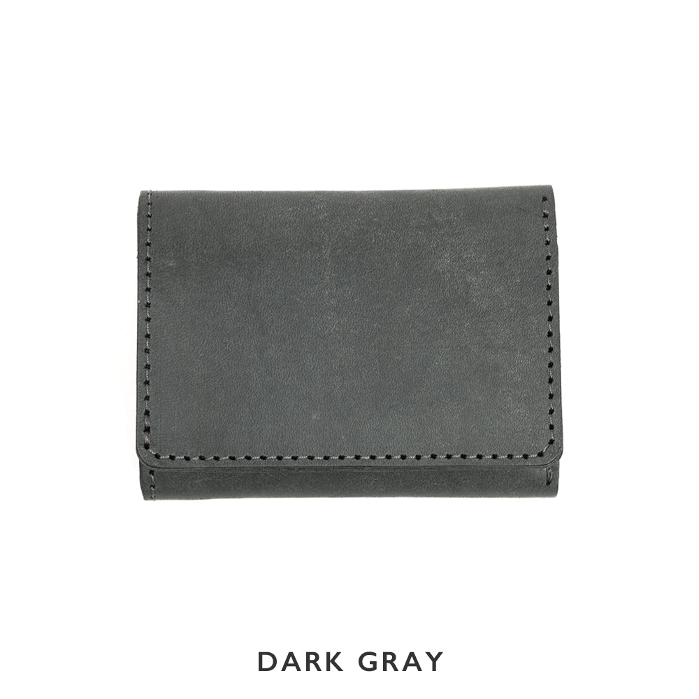 【訳あり品29】 ミニ財布 イタリアンレザーDARK GRAY NC3783W