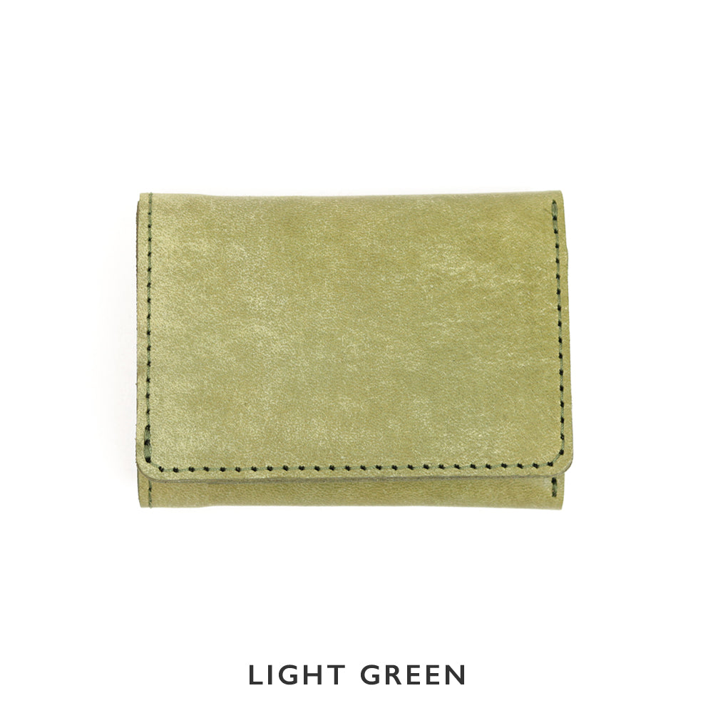 【訳あり品27】 ミニ財布 イタリアンレザーLIGHTGREEN NC3783W